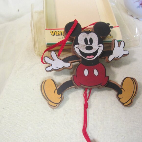 VTG K ADLER ORNAMENT, VTG DISNEY A VISIT TO YESTERYEAR, JUMPING JACK MICKEY - Picture 6 of 6